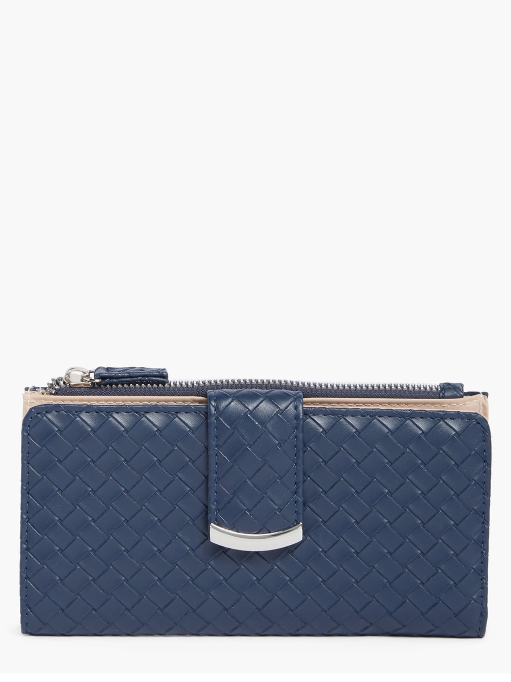 MUNDI SMALL LEATHER GOODS Lottie Woven Faux Leather Clutch NWT